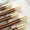 Palitos de Madeira Asa de Frango Imitando Jade de Alta Qualidade para Uso Doméstico, Palitos de Sândalo Vermelho de Alta Gama, Antibacterianos, Resistentes a Mofo, Sem Tinta, Sem Cera
