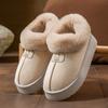 Zapatillas de Invierno para Mujer 2026 Estilo Nuevo de Algodón con Cubre-Talón, Forradas de Felpa, Cálidas, de Suela Gruesa, Antideslizantes, Adecuadas para Usar en Exteriores, Zapatos de Algodón para Nieve, Zapatos de Algodón Peludos