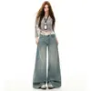 Pantalones Gruesos de Pierna Ancha con Forro de Polar 2025 Jeans para Mujer Estilo Retro Hot Girl Jeans de Pierna Recta Pantalones Largos para Mujer