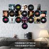 Decoração de Disco de Vinil Cartaz Retrô Adesivo de Parede Bar Café Personalizado Decoração de Parede Literária Britânica Decoração de Interiores