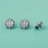 S999 Plata Pura Botón de los Cinco Dioses de la Riqueza Hebilla de Plata Hebilla de Cola Pulsera Trenzada de Cuerda Trenzada para Manualidades Hebilla de Hebilla de Plata