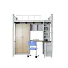 Cama de Apartamento, Cama Suspensa (Loft), Cama de Casal com Combinação, Cama Integrada com Mesa e Armário Abaixo, Cama com Estrutura de Ferro, Cama de Dormitório Escolar