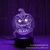 Lámpara 3D de Halloween transfronteriza, luz nocturna táctil colorida y creativa con grietas, regalo de Navidad para niños, lámpara de mesa LED con control remoto