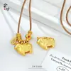 Loja Dourada Mesmo Estilo Pingente de Burro Dourado Anel de Corrida Cravejado com Diamantes DIY Colar Estilo Étnico Exquisito Colar de Luxo Leve Atacado
