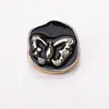 Borboleta Gota de Óleo Strass Costurado à Mão Lã Metálica Casaco Jaqueta Terno Formal Botão Botão Botão Dourado