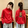 Camiseta Interior de Polar para Niña con Cuello Medio Alto Manga Larga Infantil Bonita Niña Pequeña Elegante Ropa Interior Otoño e Invierno