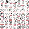 62 Hojas de Pegatinas Divertidas de Emoji para Niños, Bromas Graciosas, No Repetidas, Creativas para Diario, Funda de Teléfono, etc.