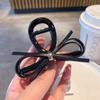 Temperamento Couro Borboleta Clipe Grande Grab Clip High-end Sense Back Head Disc Hairpin Moda Luz Luxo Tubarão Clipe Acessórios para o Cabelo para Mulheres