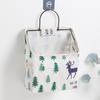 Bolsa de almacenamiento para colgar en la pared, de tela de lino y algodón, para artículos diversos, para libros, para colgar en la pared, para puerta trasera, pequeña bolsa de tela