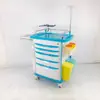 Carrinho de Rodas Universal Móvel para Pacientes Externos de Hospital Carrinho de Tratamento de Luxo Carrinho de Tratamento Móvel de Aço Inoxidável com Rodas Silenciosas Uso Médico