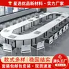 Mesa de conferência com junta curva, mesa de escritório para discussões e treinamento em larga escala, cadeiras de conferência, mesas longas e uma variedade de designs personalizados disponíveis