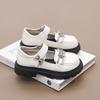 Zapatos Negros de Piel para Niñas Primavera y Otoño Zapatos Mary Jane 2025 Primavera y Otoño Nuevos Estilo Británico Princesa Suela Gruesa Zapatos Estilo Occidental
