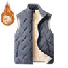 Comércio Exterior Inverno Masculino High-End Gola Alta Lã de Cordeiro Acolchoado Quente Colete Roupa Exterior Colete Moderno Masculino
