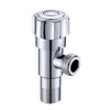 Válvula triangular de acero inoxidable de alta imitación de cobre galvanizado, válvula de cierre de agua para manguera de grifo de calentador de agua de inodoro, válvula triangular de agua caliente y fría