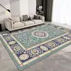 Alfombra de Estilo Persa Transfronteriza, Sala de Estar, Dormitorio, Alfombrilla de Mesita de Noche, Antideslizante, Resistente a Manchas, Alfombra para Sofá, Alfombra de Terciopelo de Cristal al por Mayor