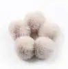 En Stock Venta al por Mayor Bolas de Pelo Sintético de Conejo de 4 cm Pompones para Manualidades Materiales Hechos a Mano Accesorios Colgantes para Collar de Danza del León Accesorios para Ropa
