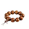 Pulsera de Cuentas de Madera de Palo de Rosa Negro Africano para Buda, Joyería Unisex para Pareja, Pulsera de Secuoya y Sándalo