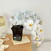 Cabo de cola de alta simulação 9 cabeças Phalaenopsis flor de simulação flor artificial decoração casa quarto armário de TV decoração