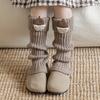 Calcetines para Niños 2025 Otoño e Invierno Calcetines Cálidos de Punto con Felpa Lindos Muñecos Dibujos Animados Cubre Pantorrillas para Niños Fabricante Venta al por Mayor
