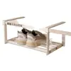 Sapateira Extensível de Camada Doméstica Rack de Armazenamento Pendurado por Baixo Artefato de Armazenamento de Sapatos Sem Instalação Camada de Armário de Sapatos Divisória em Camadas