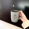 Copo para Enxaguante Bucal de Aço Inoxidável 304, Copo para Escovar os Dentes à Prova de Mofo, Caneca de Café com Alça, Copo Portátil para Bebidas para Casais