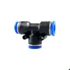 Conector rápido de PU con tapón de conexión, T de plástico PE, conector rápido recto de plástico, conector neumático, recto de PU, venta al por mayor