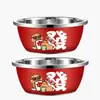 Bacia de Aço Inoxidável para Lavar Legumes, Massa, Arroz e Frutas; Bacia Redonda Grossa Multifuncional para Cozinha