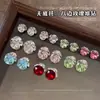 Accesorios para decoración de uñas de pedrería rosa sin base, populares en línea, bola de pedrería rosa milenio de ocho caras de alta gama para decoración de uñas