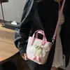 Bolsas Femininas 2025 Novo Estilo Bolsa de Ombro Único Transversal Tipo Balde Moda Estilo Coreano Bolsa Cesta Bolsa Tote Tendência para Mulheres