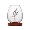 Portavelas de Vidrio Estilo Japonés Adornos Creativos Vela Romántico Hogar Estilo Zen Retro Aromaterapia A Prueba de Viento Cubierta de Mesa Decoración de Escritorio