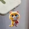 Popular Transfronterizo Acrílico 2D Lindo Gato Baloncesto Tapón de Polvo para Teléfono Móvil Puerto de Interfaz Ovalado