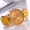 Reloj de pulsera clásico de cuarzo Ginebra con correa, para mujer, con escala romana, de plástico