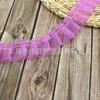 En Existencia 4cm Encaje Plisado Multicolor Accesorios para Juguetes, Manualidades, Decoración del Hogar, Accesorios de Ropa, Adorno de Encaje Ancho