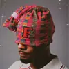 Nueva llegada de moda transfronteriza: gorro largo de punto con diseño de amarre, con un patrón de cuadros hip-hop americano y bordado retro