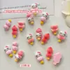 Acessórios para Nail Art de Espinheiro-Alvar com Cobertura de Açúcar Morango Gato KT Desenho Animado 3D Fruta Laranja Strass de Resina Decorações de Unha Vestíveis DIY