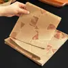 Papel para freír papel para pan bandeja de comida de papel papel para envolver hamburguesas estilo americano papel a prueba de aceite para pollo frito papel absorbente de aceite papel para bandeja de hornear papel aceitado
