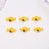Pequeños accesorios de resina translúcida de colores de caramelo, decoraciones para uñas, pasadores para el cabello 3D DIY, accesorios para uñas vestibles, pequeñas flores de pedrería