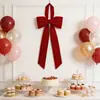 Lazo Grande de Terciopelo Navideño Decoración de Pared Festiva Adorno Colgante para Árbol de Navidad Decoración de Corona Lazo Personalización
