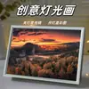 Paisaje de Atardecer Sanador Adornos Estilo Ins de Pintura de Luz Luz Ambiental de Escritorio Luz Nocturna Luminosa Espejo Pintado Amigos
