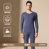 Conjunto de Ropa Interior Térmica Cálida de Cachemira y Seda para Hombre y Mujer Otoño Invierno con Felpa Gruesa Capa Base Cepillada Top de Otoño Pantalones de Otoño