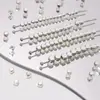 Plata Quebrada Varios Dos DIY Hecho a Mano Cuentas Conservación del Color Grueso Plata Cuadrada Cuenta Cuenta Pulsera Dispersa Pulsera Material Accesorios