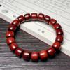 Pulsera de cuentas de barril de corte recto de sándalo verde estilo nacional, pulsera pequeña de sándalo boutique hecha a mano, para hombre y mujer, texto, anillo simple, venta al por mayor