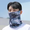 Protetor Solar de Verão Masculino e Feminino Proteção UV Viseira Respirável Máscara de Orelha Proteção de Pescoço Proteção de Pescoço Seda Gelada Ciclismo Outdoor Gola de Pescoço
