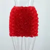 Ropa de Mujer de Comercio Exterior 2026, Moda para Discoteca, Falda Ultra Corta Sexy de Color Sólido con Flores Tridimensionales, Directo de Fábrica