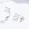 Pendientes de aro para mujer con forma de ojo de caballo, forma de C, forma cuadrada de gota, plata de ley 925, pendientes de hilo, diseño personalizado, joyería de oreja de Instagram