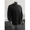 Llegada Nueva Primavera 2025 Suéter Pulóver Cuello Redondo Línea Ming para Hombre Estilo Hong Kong Holgado Pesado con Capucha Manga Larga