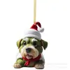 Colgante Navideño para Perro Transfronterizo Decoración de Árbol de Navidad Colgante para Coche Decoraciones para el Hogar Colgante