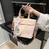 Bolsa de Lona Simples e Artística para Mulheres, Nova Tendência Outono e Inverno 2026, Versátil Bolsa Transversal, Bolsa Tote de Grande Capacidade para o Dia a Dia