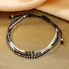 Pulsera de Cuentas de Arroz Multicapa Estilo Celebridad de Internet para Mujer, Cadena de Mano Tejida a Mano Bohemia Colorida, Joyería de Mano Apilable para Parejas