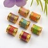 Óleo gota de ouro antigo barril de seis caracteres mantras contas contas contas acessórios combinação de cores de desenho animado acessórios de contas diy feitos à mão